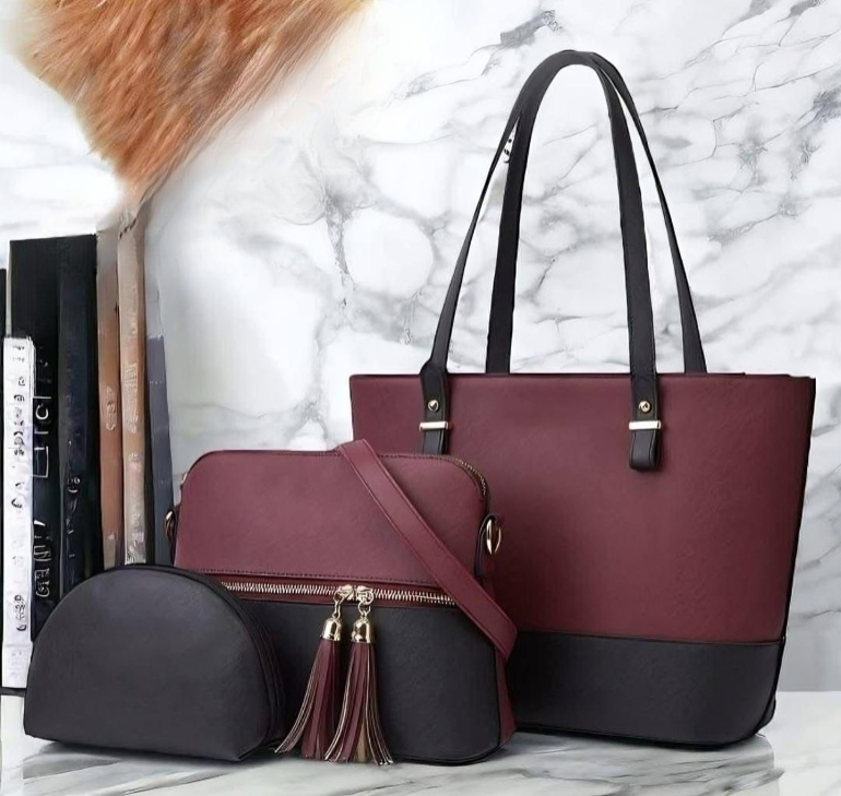 Premium Quality Shoulder Tote, Crossbody Bag & Makeup Pouch for Daily Use