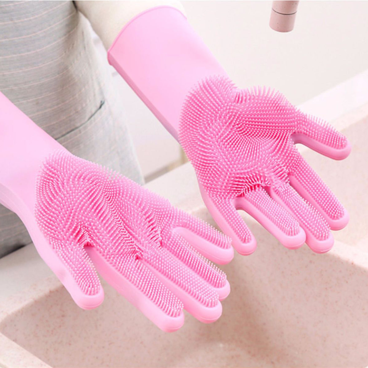 2pcs β Silicone Washing Gloves